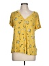 Old Navy 100% Rayon Yellow Short Sleeve Blouse Size L - photo 1