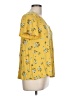 Old Navy 100% Rayon Yellow Short Sleeve Blouse Size L - photo 4