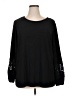 Dennis by Dennis Basso Black Long Sleeve Top Size XL - photo 1