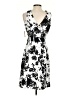DressBarn 100% Polyester Print White Cocktail Dress Size 4 - photo 2