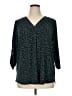 Beacon Stars Teal 3/4 Sleeve Blouse Size 1X - photo 1