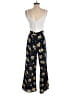 Jun & Ivy 100% Polyester Gold Blue Jumpsuit Size S - photo 2