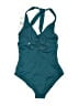 Jantzen Solid Teal One Piece Swimsuit Size 6 - photo 2