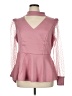 Ashley Stewart Pink Long Sleeve Blouse Size 14 Plus - photo 1