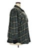 Torrid Plaid Teal Long Sleeve Button-Down Shirt Size 3X Plus (3) - photo 4