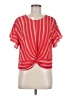 Lush Red Short Sleeve Blouse Size M - photo 1