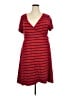Torrid Stripes Red Casual Dress Size 3X Plus (3) - photo 1