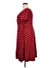 Torrid Stripes Red Casual Dress Size 3X Plus (3) - photo 5