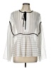 DKNY 100% Polyester Ivory 3/4 Sleeve Blouse Size L - photo 1