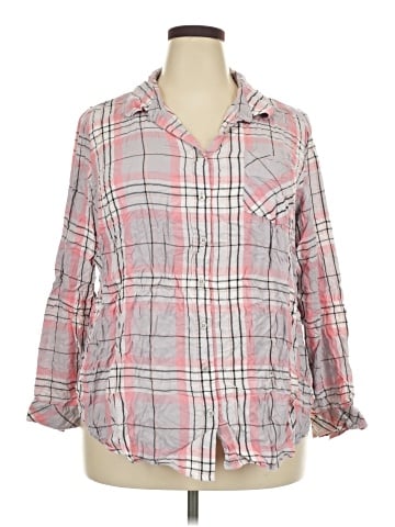 Torrid 3/4 Sleeve Button-Down Shirt (view 1)