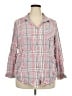 Torrid 100% Rayon Plaid Pink 3/4 Sleeve Button-Down Shirt Size 3X Plus (3) - photo 1
