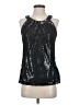 Apostrophe 100% Polyester Black Sleeveless Blouse Size S - photo 1