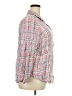 Torrid 100% Rayon Plaid Pink 3/4 Sleeve Button-Down Shirt Size 3X Plus (3) - photo 4
