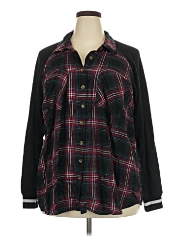 Torrid 3/4 Sleeve Button-Down Shirt (view 1)