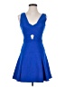 BCBGMAXAZRIA Solid Blue Cocktail Dress Size 2 - photo 1