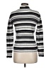 Relativity 100% Cotton Stripes Silver Turtleneck Sweater Size M - photo 2
