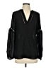 Parker 100% Polyester Black Long Sleeve Blouse Size S - photo 1
