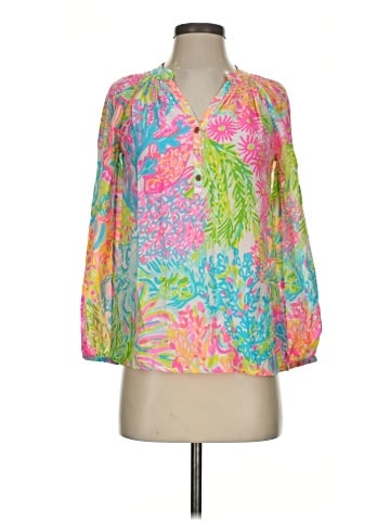 Lilly Pulitzer 3/4 Sleeve Silk Top (view 1)