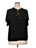 Belldini Black Short Sleeve Blouse Size 1X - photo 1