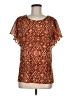 Calvin Klein Brown Short Sleeve Blouse Size M - photo 1