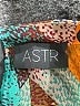 Astr 100% Polyester Chevron-herringbone Orange Long Sleeve Blouse Size S - photo 7