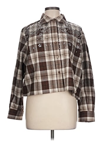 Maje Long Sleeve Button-Down Shirt (view 1)