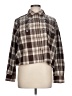 Maje Plaid Brown Long Sleeve Button-Down Shirt Size Lg (3) - photo 1