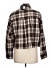 Maje Plaid Brown Long Sleeve Button-Down Shirt Size Lg (3) - photo 2