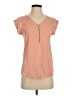 Express Outlet Pink Short Sleeve Henley Size XS - photo 1