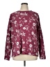 Croft & Barrow 100% Cotton Floral Burgundy Pullover Sweater Size 1X - photo 1