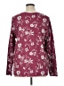 Croft & Barrow 100% Cotton Floral Burgundy Pullover Sweater Size 1X - photo 2
