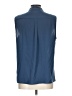 Calvin Klein Blue Sleeveless Button-Down Shirt Size L - photo 2
