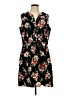 Nicole Miller 100% Polyester Floral Black Casual Dress Size L - photo 1