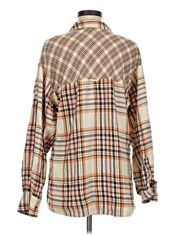 Topshop Long Sleeve Button-Down Shirt (view 2)