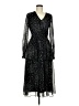 Taylor 100% Polyester Stars Black Cocktail Dress Size 6 - photo 1