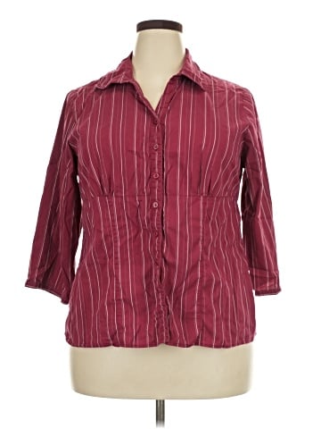 Cato 3/4 Sleeve Button-Down Shirt (view 1)