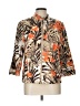 Chico's Print Orange Jacket Size Lg (2) - photo 1