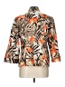 Chico's Print Orange Jacket Size Lg (2) - photo 2