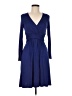Soprano Solid Blue Cocktail Dress Size M - photo 1