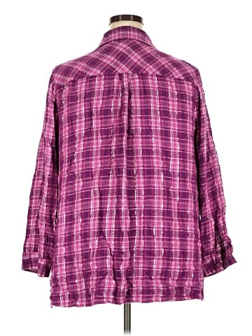 Lane Bryant 3/4 Sleeve Button-Down Shirt (view 2)