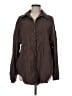 Shein Brown Long Sleeve Button-Down Shirt Size 6 - photo 1