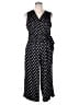 Nina Leonard Polka Dots Black Jumpsuit Size XL - photo 1