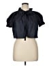 August Silk Black Short Sleeve Blouse Size 14 - photo 1