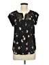 Daniel Rainn 100% Polyester Black Short Sleeve Blouse Size M (petite) - photo 1