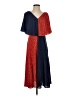 Derek Lam 100% Polyester Polka Dots Red Casual Dress Size EU (IT) 40 / US 4 - photo 1