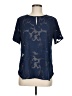 Van Heusen 100% Polyester Stars Blue Short Sleeve Blouse Size M - photo 1