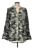 Tempo Paris Camo Gray Long Sleeve Blouse Size L - photo 1