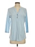 L.L.Bean 100% Cotton Blue Long Sleeve Henley Size S - photo 1