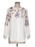 Assorted Brands 100% Polyester Floral Ivory Long Sleeve Blouse Size L - photo 1