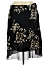 Willi Smith 100% Polyester Floral Black Casual Skirt Size L - photo 1